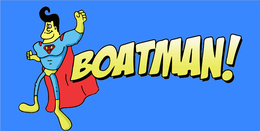 Boatman! superheld logo